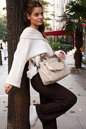 Sanmorris Kadın Orta Boy Çok Gözlü Spor,Günlük Seyahata Uygun El Ve Omuz Çantası