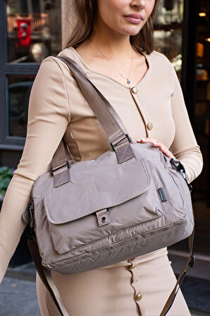 Sanmorris Kadın Çok Gözlü Suya Dayanıklı Seyahat, El Ve Omuz Çantası 6016