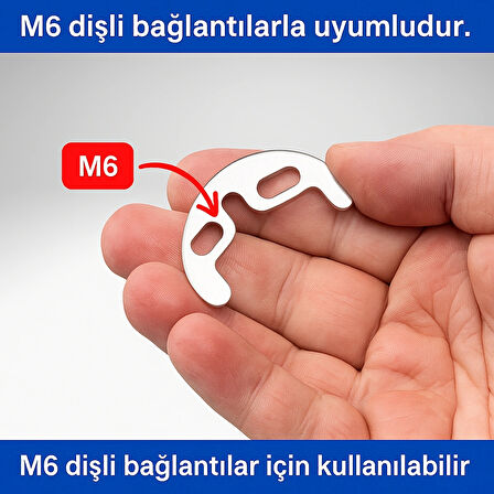 Çift Vidalı Batarya Ay Takımı + Somun Sıkma Anahtarı Hediyeli | Musluk Montaj Seti