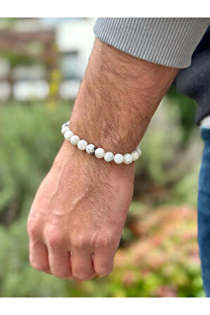 8 mm Aytaşı Kadın Erkek Doğal taş Bileklik