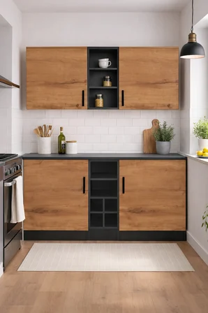 AYZA 4 KAPAKLI ÇOK AMAÇLI DOLAP-MUTFAK DOLABI-MİKRODALGA-ERZAK-AİRFRYER-KİLER DOLABI