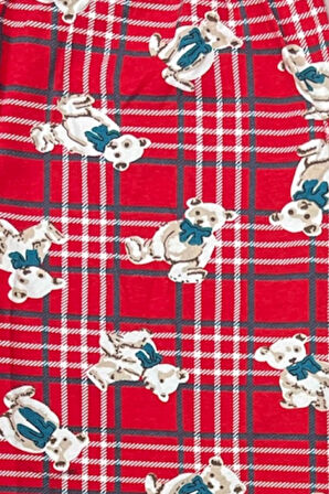 Ekose Desenli Beli Lastikli Unisex Pijama Altı