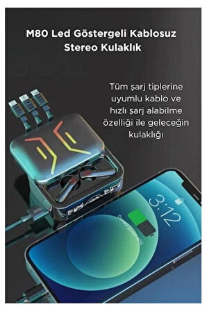 Omix Tüm Modellerle Uyumlu Powerbank Anc Özellikli Bluetooth Kulaklık