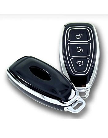 Ford Mondeo Focus Smart Siyah-gümüş Oto Anahtar Kumanda Koruma Kılıf