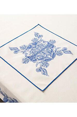 Azure Blue, Premium Seri Sunum Peçetesi, Duck Keten Kumaş 40x40cm