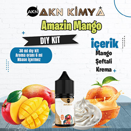 Amazin Mango Dıy Kit Mango Şeftali Gıda Aroması %20 Oranda Aroma İçerir (Hazır Değildir )