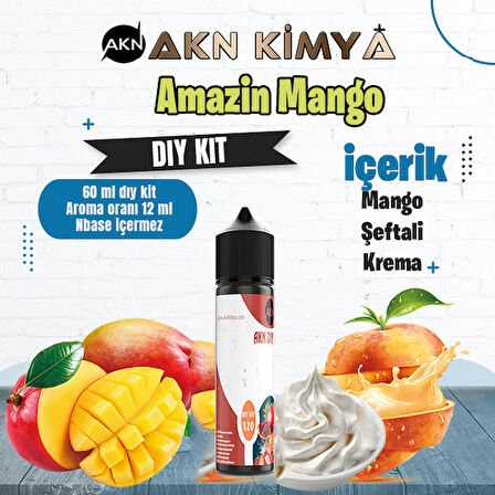 Amazin Mango Dıy Kit Mango Şeftali Gıda Aroması %20 Oranda Aroma İçerir (Hazır Değildir )