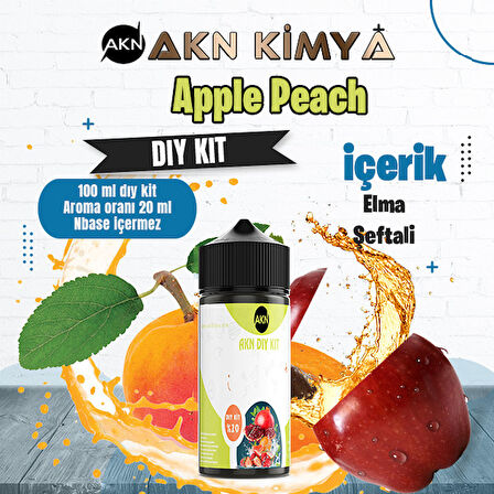 Apple Peach Dıy Kit Elma Şeftali Gıda Aroması %20 Oranda Aroma İçerir (Hazır Değildir )