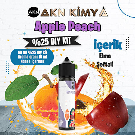 Apple Peach Yoğun Dıy Kit Elma Şeftali Gıda Aroması %25 Oranda Aroma İçerir (Hazır Değildir )