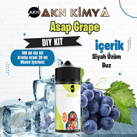 Asap Grape Dıy Kit Siyah Üzüm Buz Gıda Aroması %20 Oranda Aroma İçerir (Hazır Değildir )