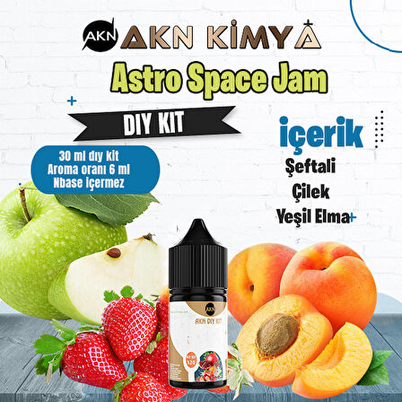 Astro Space Jam Dıy Kit Yeşil Elma Şeftali Gıda Aroması %20 Oranda Aroma İçerir (Hazır Değildir )
