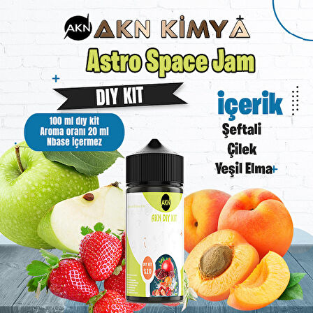Astro Space Jam Dıy Kit Yeşil Elma Şeftali Gıda Aroması %20 Oranda Aroma İçerir (Hazır Değildir )