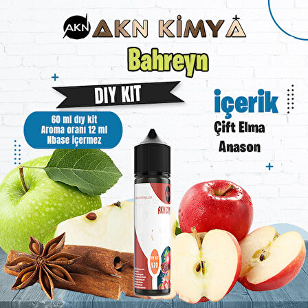 Bahreyn Dıy Kit Çift Elma Anason Gıda Aroması %20 Oranda Aroma İçerir (Hazır Değildir )