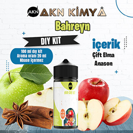 Bahreyn Dıy Kit Çift Elma Anason Gıda Aroması %20 Oranda Aroma İçerir (Hazır Değildir )