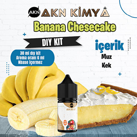Banana Cheescake Dıy Kit Muz Kek Gıda Aroması %20 Oranda Aroma İçerir (Hazır Değildir )