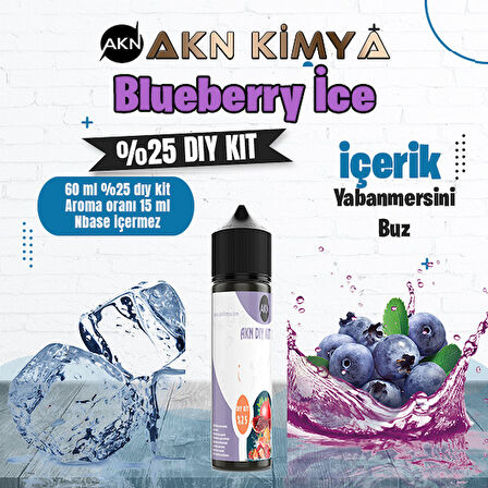 Bluberry Ice Yoğun Dıy Kit Yabanmersini Buz Gıda Aroması %25 Oranda Aroma İçerir (Hazır Değildir )
