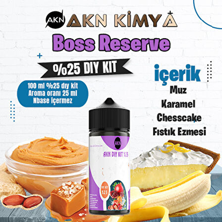 Boss Reserve Cutwood Yoğun Dıy Kit Muz Karamel Kek Gıda Aroması %25 Oranda Aroma İçerir (Hazır Değildir )