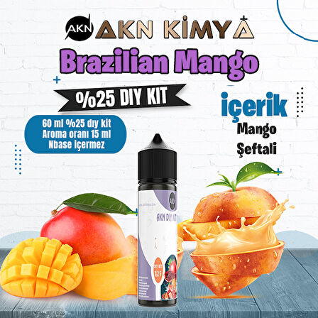 Brazilian Mango Yoğun Dıy Kit Mango Şeftali Gıda Aroması %25 Oranda Aroma İçerir (Hazır Değildir )