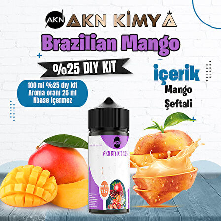 Brazilian Mango Yoğun Dıy Kit Mango Şeftali Gıda Aroması %25 Oranda Aroma İçerir (Hazır Değildir )
