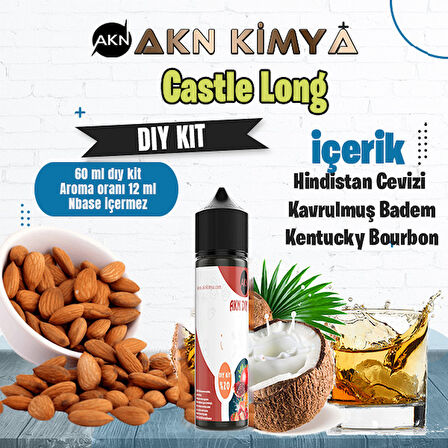Castle Long Five Pawns Dıy Kit Kavrulmuş Badem Bourbon Gıda Aroması %20 Oranda Aroma İçerir (Hazır Değildir )