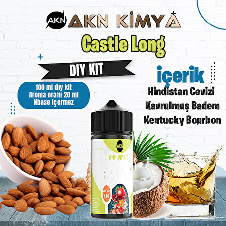 Castle Long Five Pawns Dıy Kit Kavrulmuş Badem Bourbon Gıda Aroması %20 Oranda Aroma İçerir (Hazır Değildir )