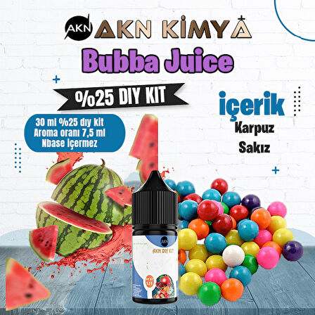 Bubba Juice Yoğun Dıy Kit Karpuz Sakız Gıda Aroması %25 Oranda Aroma İçerir (Hazır Değildir )