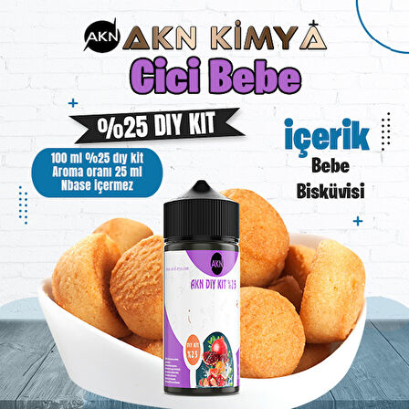 Cici Bebe Yoğun Dıy Kit Bebe Bisküvisi Gıda Aroması %25 Oranda Aroma İçerir (Hazır Değildir )