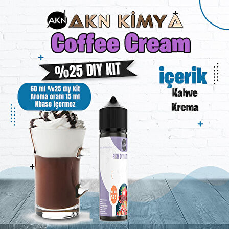 Coffee Cream Yoğun Dıy Kit Kahve Krema Gıda Aroması %25 Oranda Aroma İçerir (Hazır Değildir )