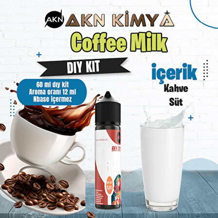 Coffee Milk Dıy Kit Kahve Süt Gıda Aroması %20 Oranda Aroma İçerir (Hazır Değildir )