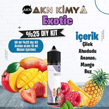 Exotic Yoğun Dıy Kit Çilek Ahududu Ananas Gıda Aroması %25 Oranda Aroma İçerir (Hazır Değildir )