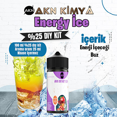Energy Ice Yoğun Dıy Kit Enerji Içeceği Buz Gıda Aroması %25 Oranda Aroma İçerir (Hazır Değildir )