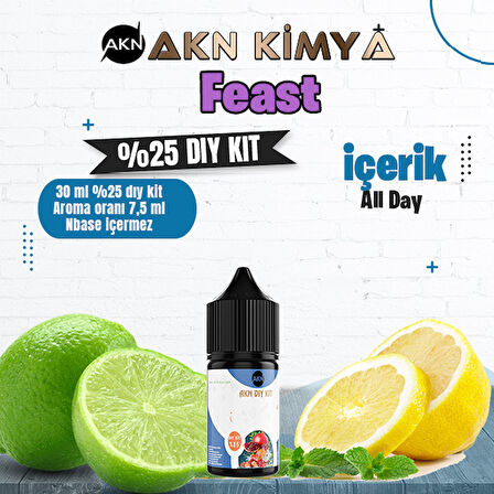 Feast Yoğun Dıy Kit All Day Gıda Aroması %25 Oranda Aroma İçerir (Hazır Değildir )