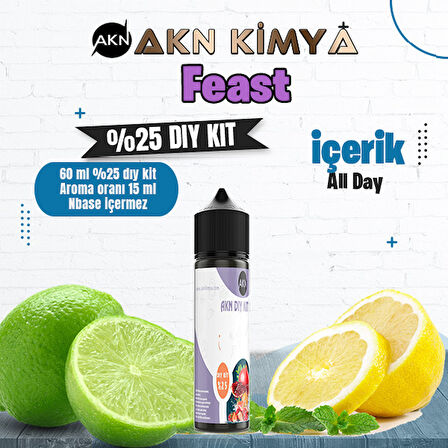Feast Yoğun Dıy Kit All Day Gıda Aroması %25 Oranda Aroma İçerir (Hazır Değildir )