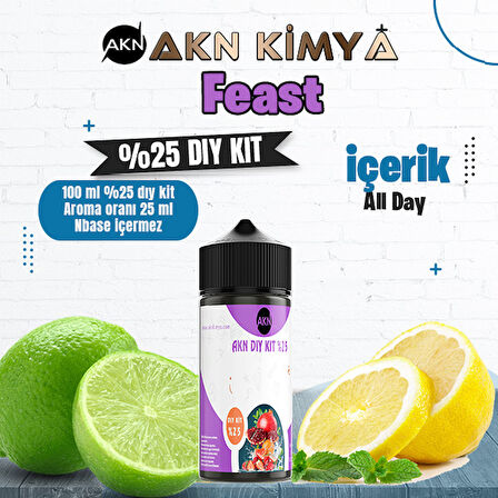 Feast Yoğun Dıy Kit All Day Gıda Aroması %25 Oranda Aroma İçerir (Hazır Değildir )