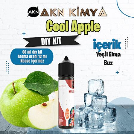 Cool Apple Dıy Kit Yeşil Elma Buz Gıda Aroması %20 Oranda Aroma İçerir (Hazır Değildir )