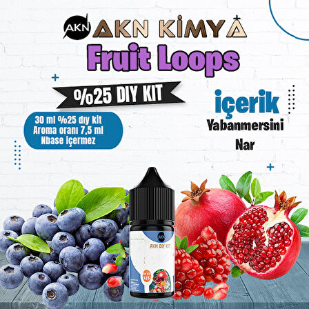 Fruit Loops Yoğun Dıy Kit Yabanmersini Nar Gıda Aroması %25 Oranda Aroma İçerir (Hazır Değildir )