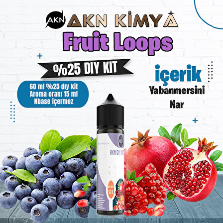 Fruit Loops Yoğun Dıy Kit Yabanmersini Nar Gıda Aroması %25 Oranda Aroma İçerir (Hazır Değildir )