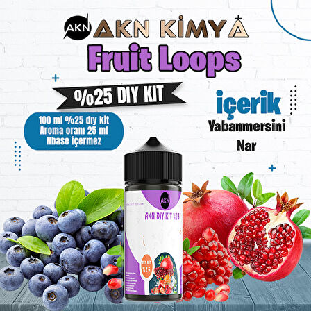 Fruit Loops Yoğun Dıy Kit Yabanmersini Nar Gıda Aroması %25 Oranda Aroma İçerir (Hazır Değildir )