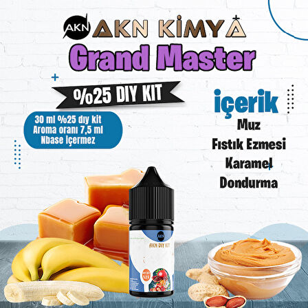 Grand Master Five Pawns Yoğun Dıy Kit Muz Fıstık Ezmesi Karamel Gıda Aroması %25 Oranda Aroma İçerir (Hazır Değildir )