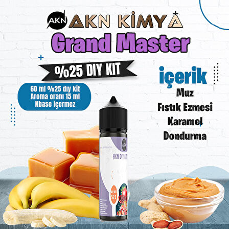 Grand Master Five Pawns Yoğun Dıy Kit Muz Fıstık Ezmesi Karamel Gıda Aroması %25 Oranda Aroma İçerir (Hazır Değildir )