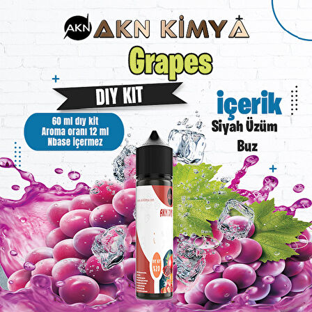 Grapes Dıy Kit Siyah Üzüm Buz Gıda Aroması %20 Oranda Aroma İçerir (Hazır Değildir )