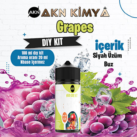 Grapes Dıy Kit Siyah Üzüm Buz Gıda Aroması %20 Oranda Aroma İçerir (Hazır Değildir )