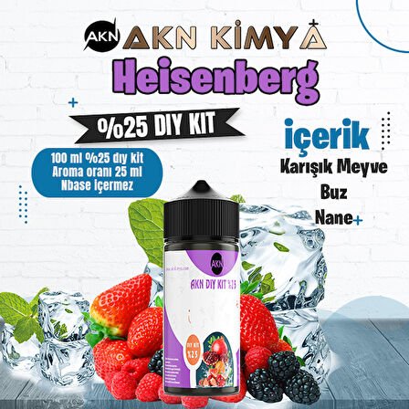 Heisenberg Yoğun Dıy Kit Karışık Meyve Buz Nane Gıda Aroması %25 Oranda Aroma İçerir (Hazır Değildir )