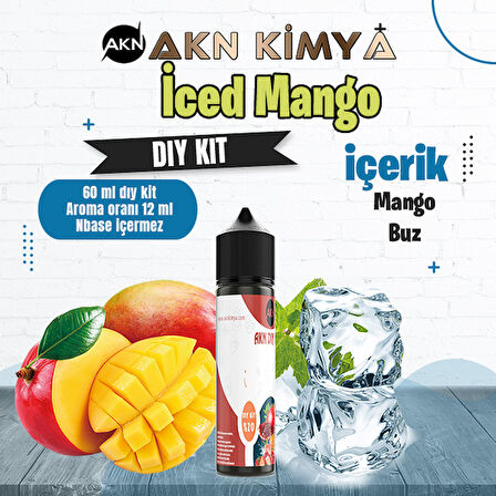 Iced Mango Dıy Kit Mango Buz Gıda Aroması %20 Oranda Aroma İçerir (Hazır Değildir )