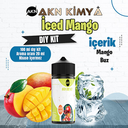 Iced Mango Dıy Kit Mango Buz Gıda Aroması %20 Oranda Aroma İçerir (Hazır Değildir )