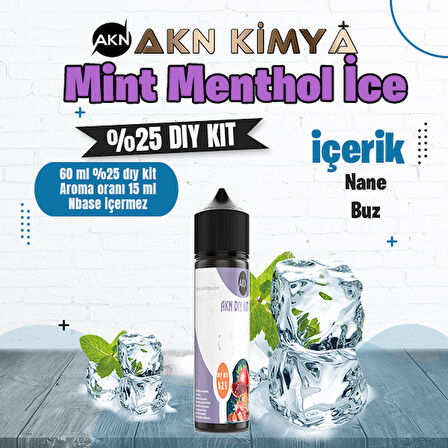 Mint Menthol Ice Yoğun Dıy Kit Nane Buz Gıda Aroması %25 Oranda Aroma İçerir (Hazır Değildir )