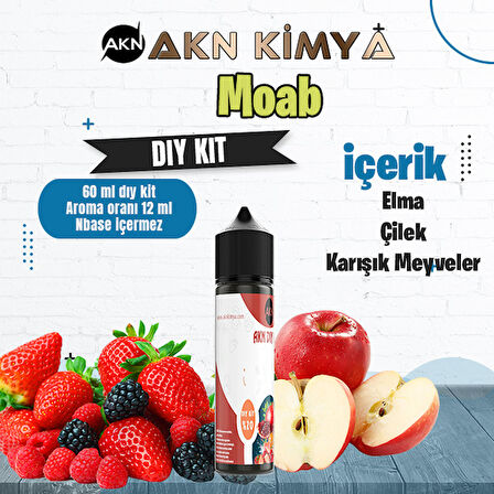 Moab Dıy Kit Elma Çilek Gıda Aroması %20 Oranda Aroma İçerir (Hazır Değildir )