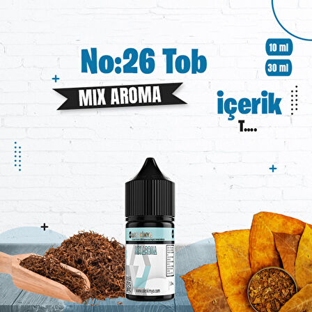 No 26 Tob Yoğun Dıy Kit Gıda Aroması %25 Oranda Aroma İçerir (Hazır Değildir )