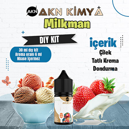 One Hit Wonder Milkman Dıy Kit Çilek Krema Gıda Aroması %20 Oranda Aroma İçerir (Hazır Değildir )