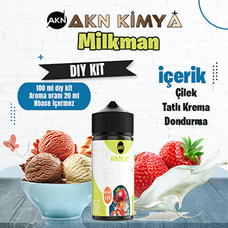 One Hit Wonder Milkman Dıy Kit Çilek Krema Gıda Aroması %20 Oranda Aroma İçerir (Hazır Değildir )